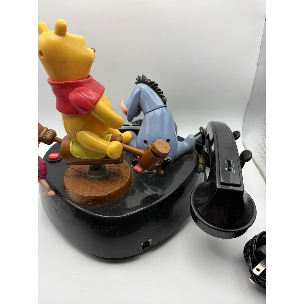 Vintage Disney Winnie Pooh Animated Talking Telephone Eeyore Piglet‎